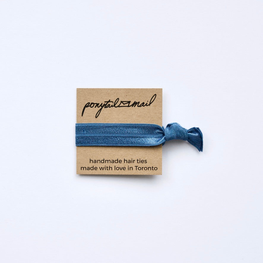 Single Hair Tie by Ponytail Mail in Prussian Blue